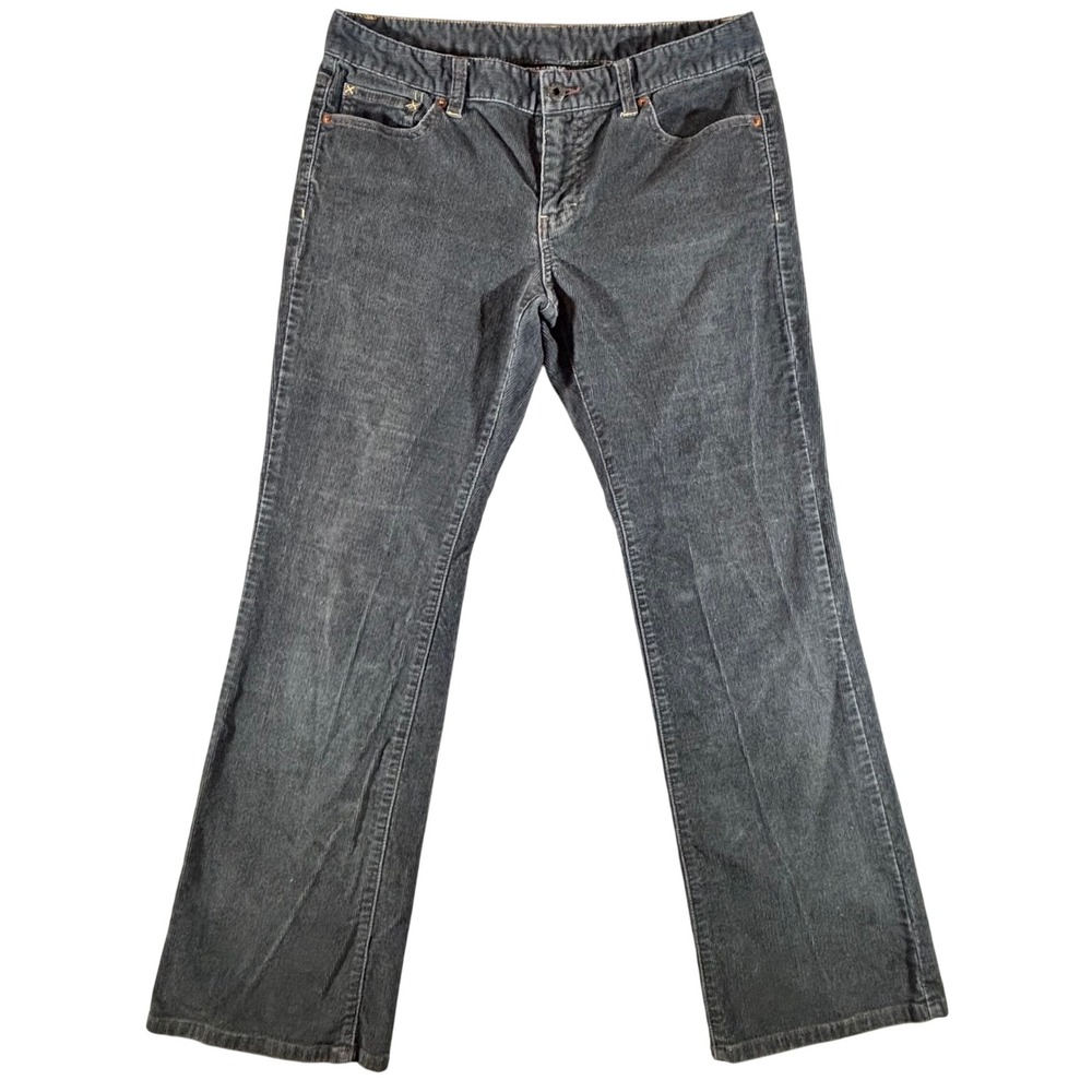 Polo Jeans Co Ralph Lauren Vintage Corduroy Pants Gray Straight Leg Womens 8